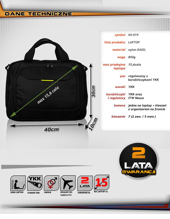 Torba na laptop 15" czerwona