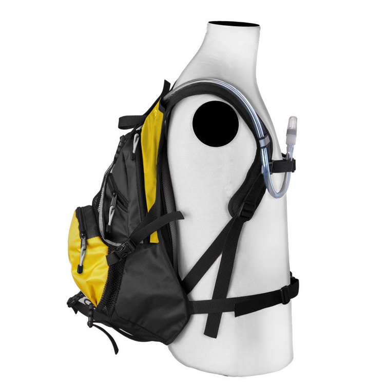 Plecak sportowy na rower jogging basen lub siłownię z miejscem na kask - żółty