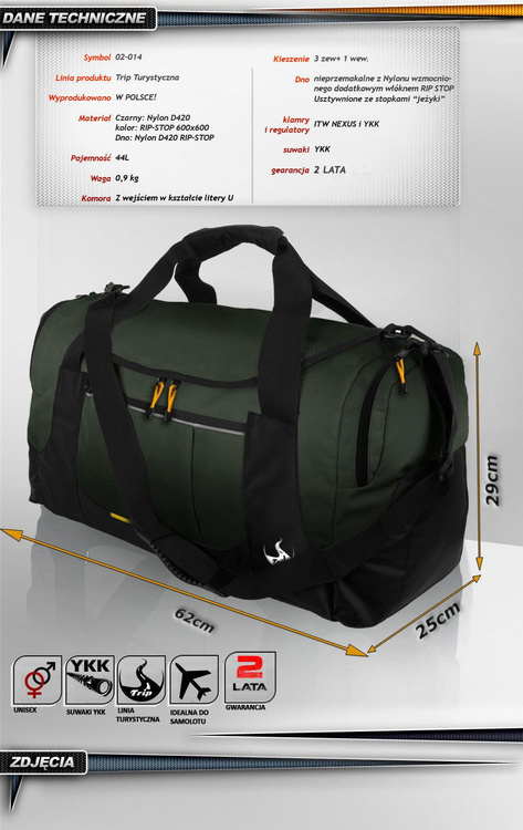 Torba turystyczna 44l Trip granatowa