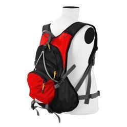 Plecak sportowy na rower jogging basen lub siłownię z miejscem na kask - czerwony