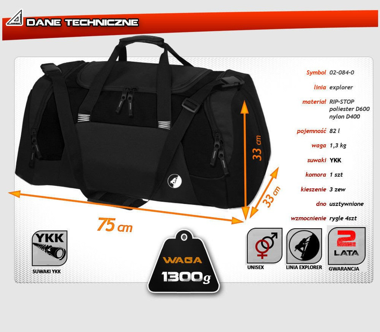 Torba podróżna na wyprawę 82l Explorer błękitna