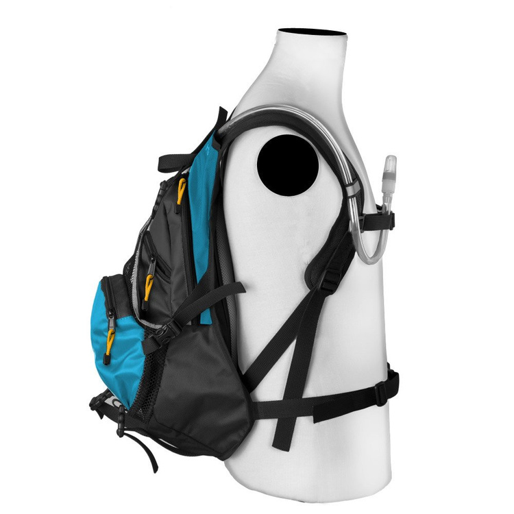 Plecak sportowy na rower jogging basen lub siłownię z miejscem na kask - błękitny